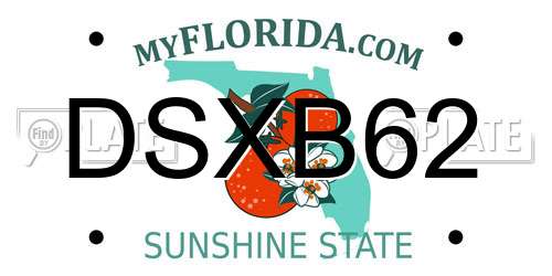 DSXB62 Florida License Plate