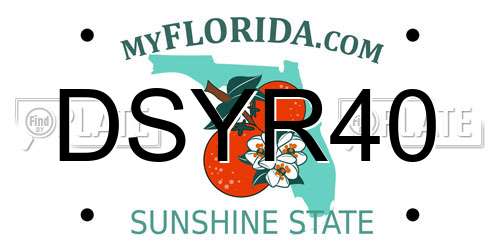 DSYR40 Florida License Plate