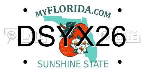 DSYX26 Florida License Plate