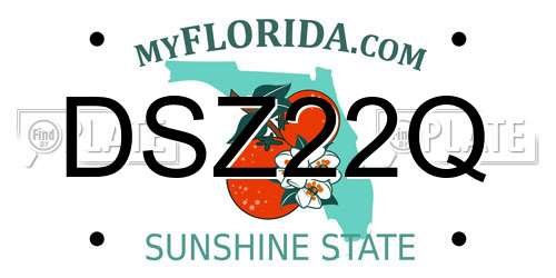DSZ22Q Florida License Plate