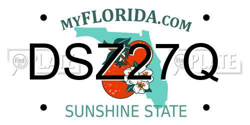 DSZ27Q Florida License Plate