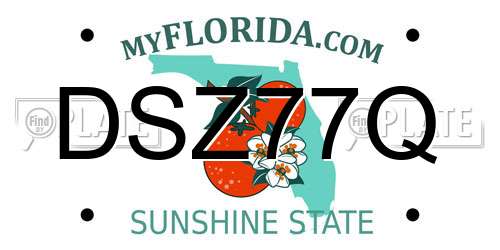 DSZ77Q Florida License Plate