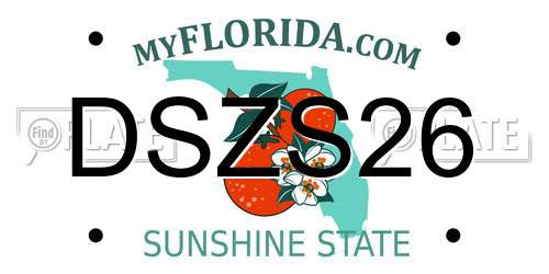 DSZS26 Florida License Plate