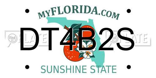 DT4B2S Florida License Plate