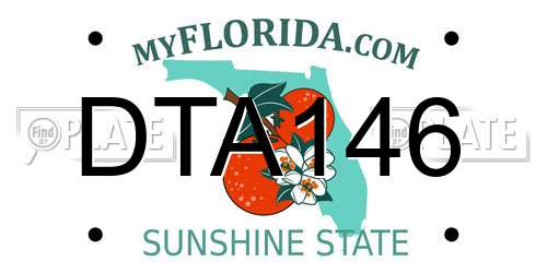 DTA146 Florida License Plate