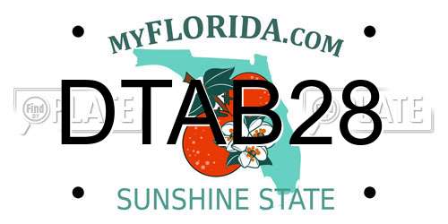 DTAB28 Florida License Plate