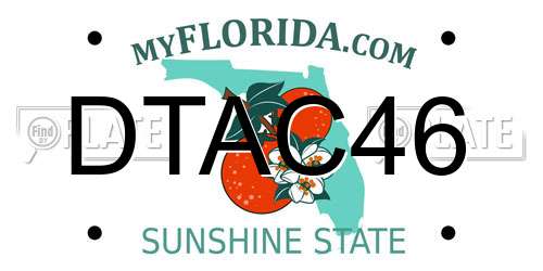 DTAC46 Florida License Plate