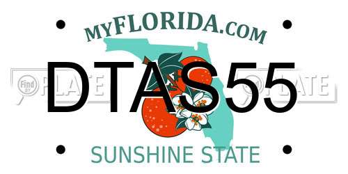 DTAS55 Florida License Plate