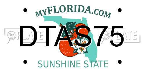 DTAS75 Florida License Plate
