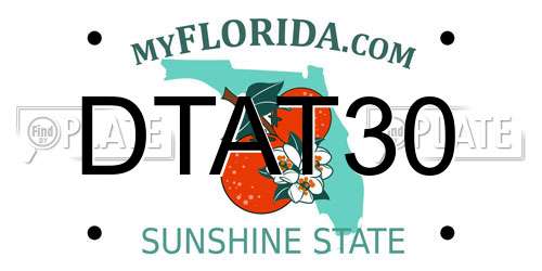 DTAT30 Florida License Plate