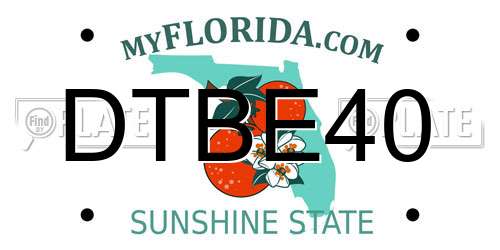 DTBE40 Florida License Plate