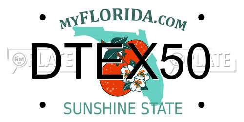 DTEX50 Florida License Plate