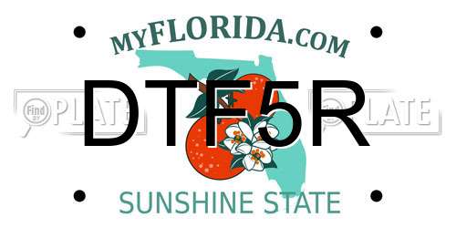 DTF5R Florida License Plate