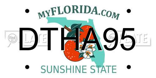 DTHA95 Florida License Plate