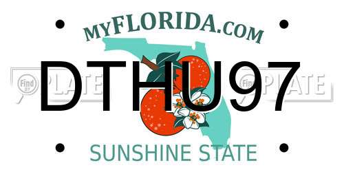 DTHU97 Florida License Plate