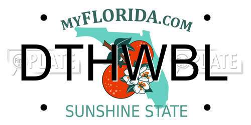 DTHWBL Florida License Plate