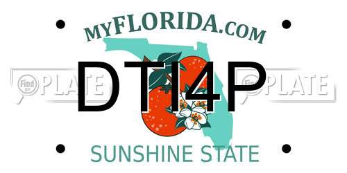 DTI4P Florida License Plate