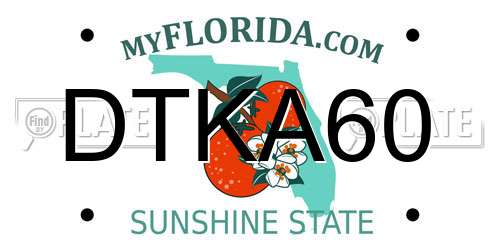 DTKA60 Florida License Plate