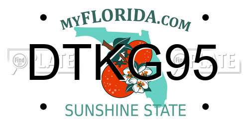 DTKG95 Florida License Plate