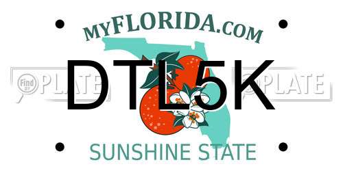 DTL5K Florida License Plate