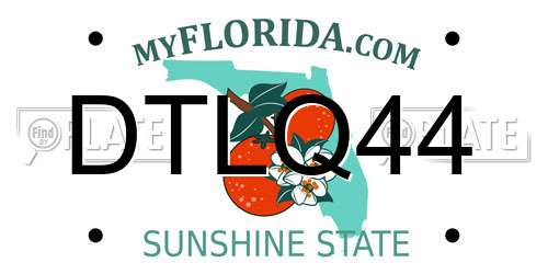 DTLQ44 Florida License Plate
