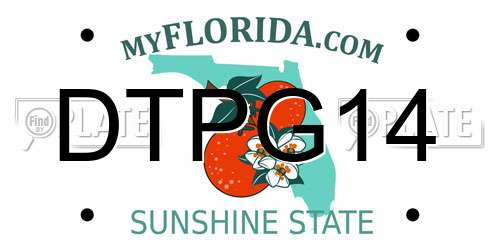 DTPG14 Florida License Plate