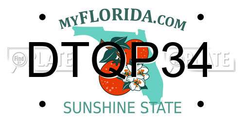 DTQP34 Florida License Plate