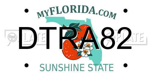 DTRA82 Florida License Plate