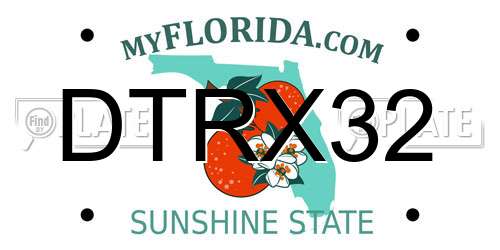 DTRX32 Florida License Plate