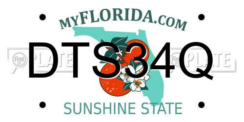 DTS34Q Florida License Plate