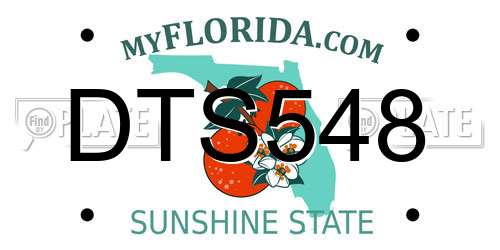 DTS548 Florida License Plate