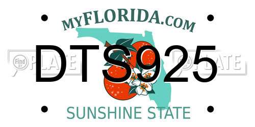 DTS925 Florida License Plate