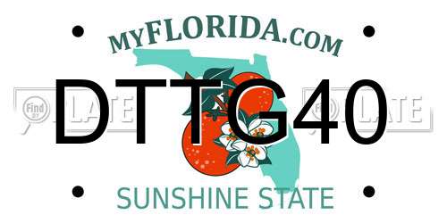 DTTG40 Florida License Plate