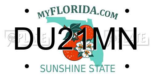 DU21MN Florida License Plate
