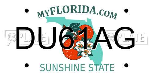DU61AG Florida License Plate