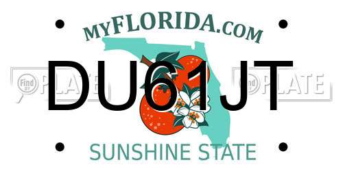 DU61JT Florida License Plate