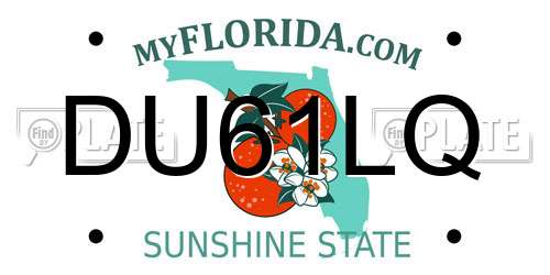 DU61LQ Florida License Plate