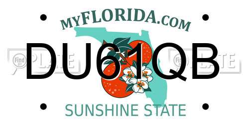 DU61QB Florida License Plate