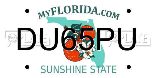 DU65PU Florida License Plate