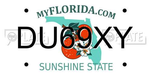 DU69XY Florida License Plate