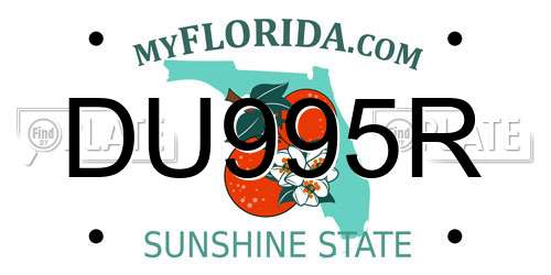 DU995R Florida License Plate