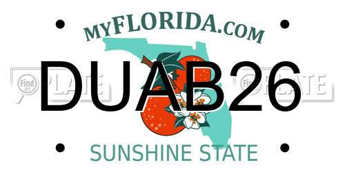DUAB26 Florida License Plate