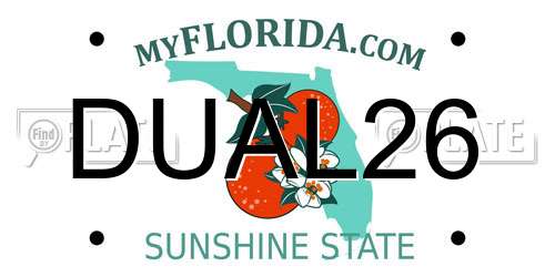 DUAL26 Florida License Plate