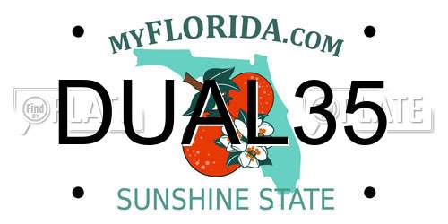 DUAL35 Florida License Plate