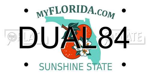 DUAL84 Florida License Plate