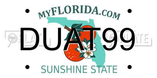 DUAT99 Florida License Plate
