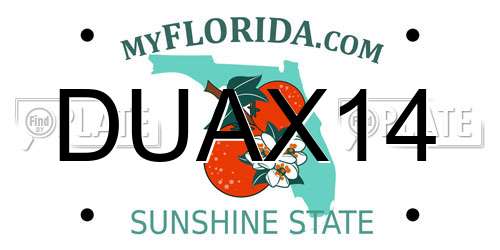 DUAX14 Florida License Plate