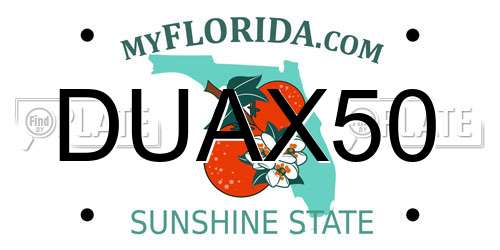 DUAX50 Florida License Plate