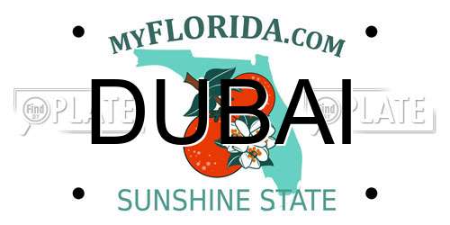 DUBAI Florida License Plate