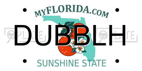 DUBBLH Florida License Plate